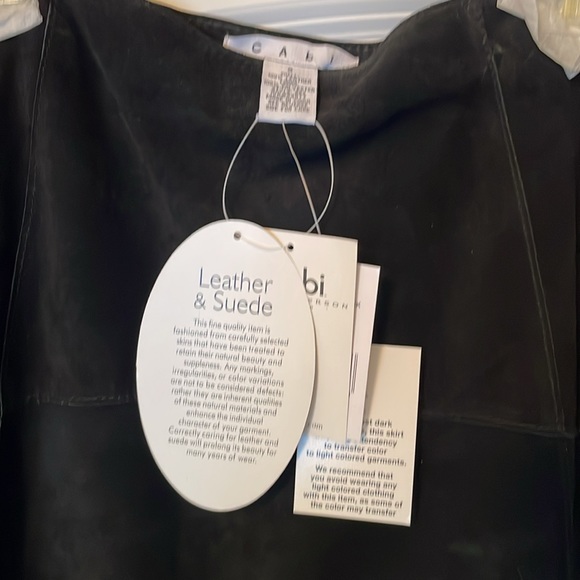 NEW CAbi Black Suede Skirt - Picture 2 of 6